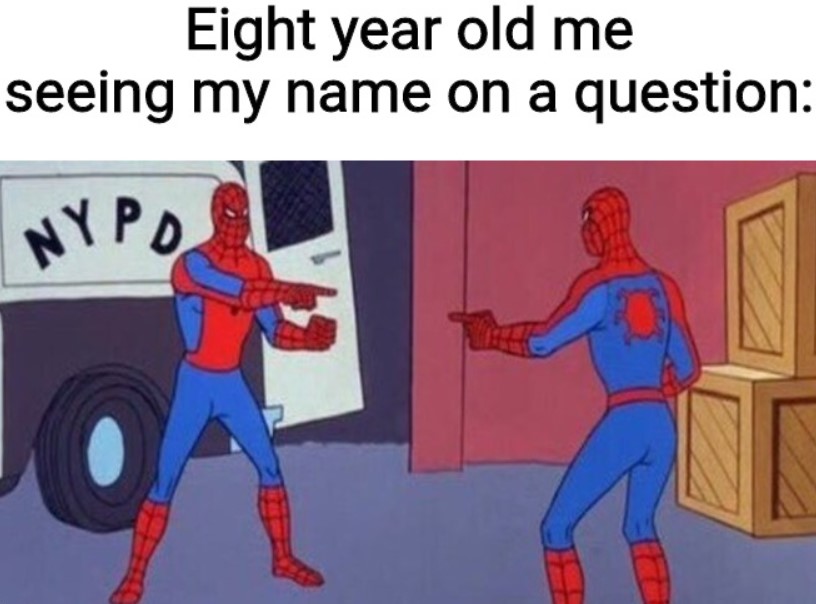 spiderman pointing at spiderman