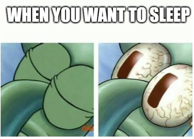 squidward sleeping meme