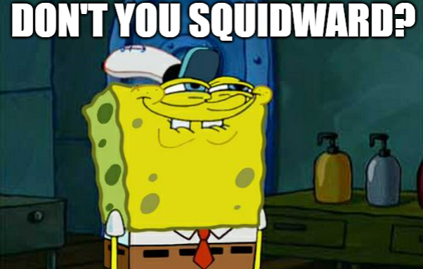 squidward spongebob meme