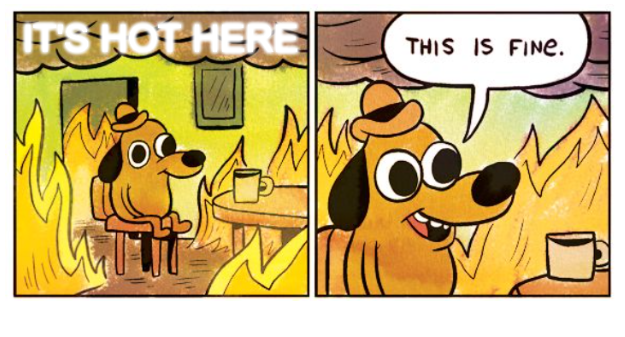 this is fine meme